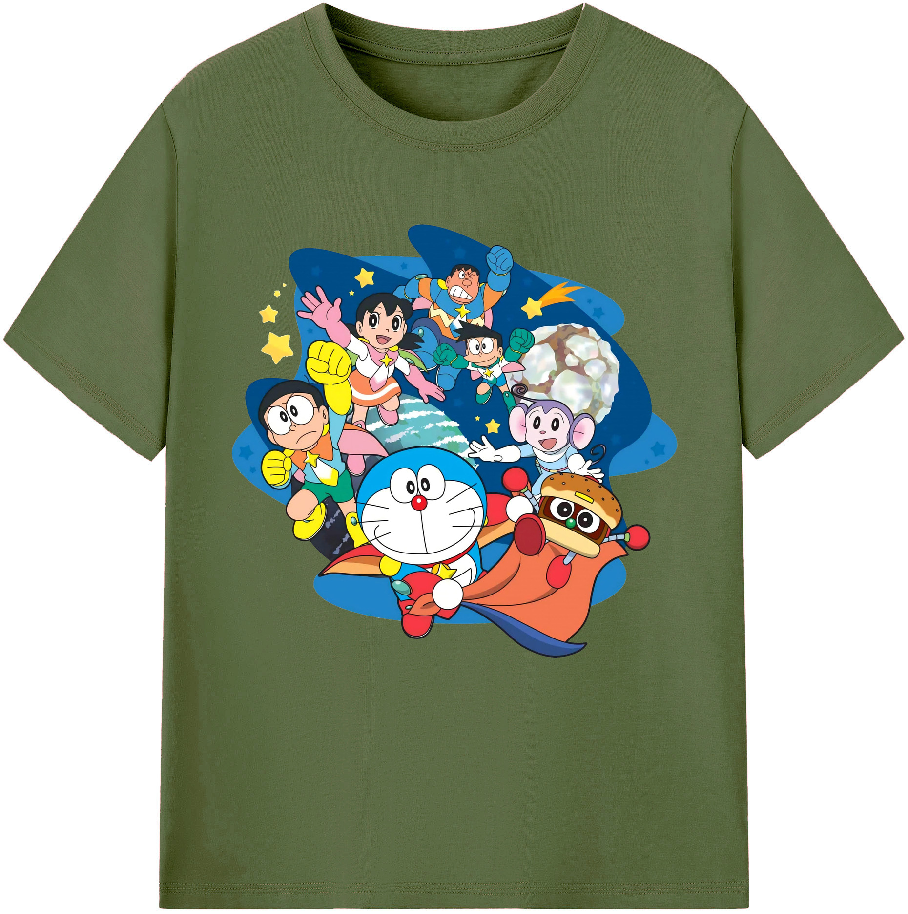 （画像用） ドラえもん Doraemon 綿100％半袖Tシャツ（フロントプリント）